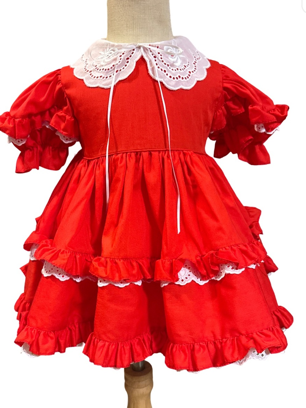 Vintage Martha’s Miniatures “We’re Fussy Red pageant dress size 3T
